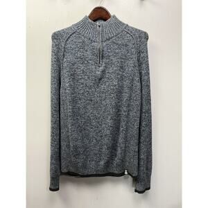 Nautica Jeans Company Mens size XL Blue 1/4 Zip Pullover Sweater‎ Mock neck